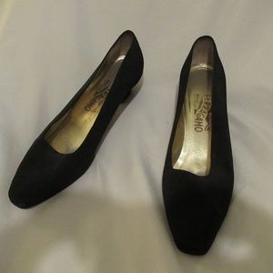 Ferragamo Satin Formal Pumps, sz. 10AA black